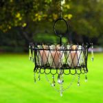 Outdoor hanging candle chandelier