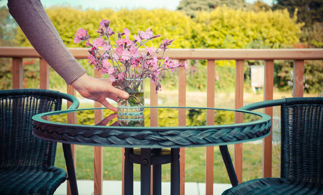 [Porch Accessories with bistro chairs