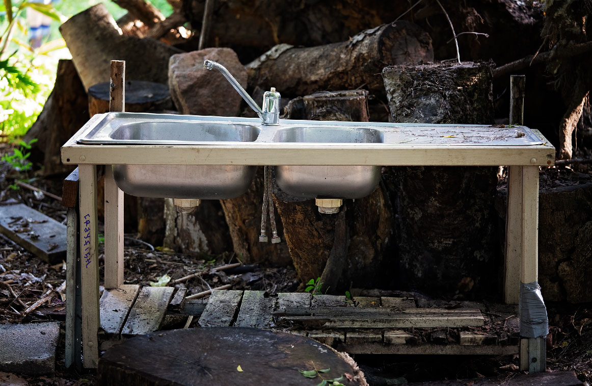 camping kitchen sink stand