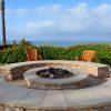 large landscape backyard fire pit